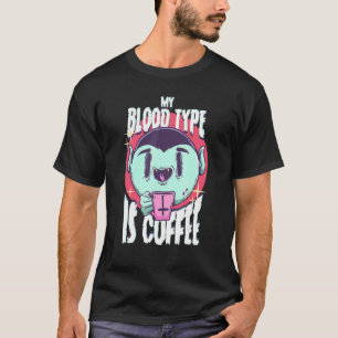 Mein Bluttyp ist Kaffee Vampire Gotik Kaffee Emo T-Shirt