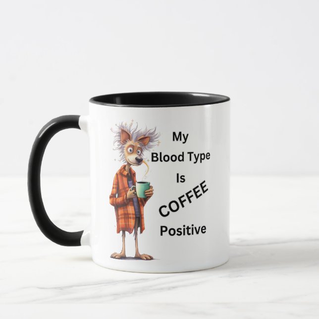 MEIN BLUTTYP IST KAFFEPOSITIV TASSE (Links)