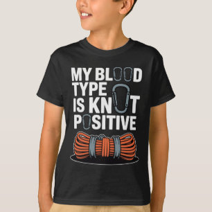 Mein Bluttyp ist Knoten positiv, Klettersteig T-Shirt