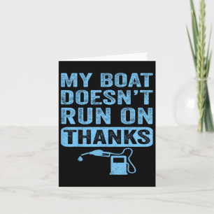 Mein Boot läuft nicht auf Dankeschön Bootgeschenke Karte
