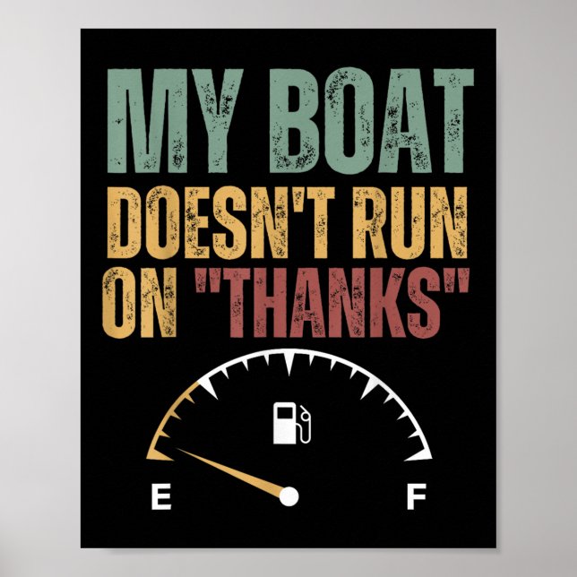 Mein Boot läuft nicht dank Motorbootkapitän Fu Poster (Vorne)
