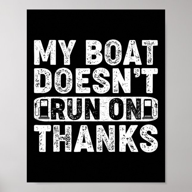 Mein Boot läuft nicht mit Dankesbooten für das eig Poster (Vorne)