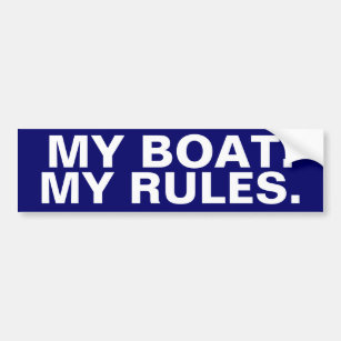 Mein Boot. Meine Regeln - lustige Bootfahrt Autoaufkleber