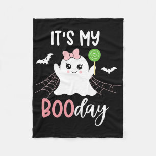 Mein Bootstag Niedliches Halloween-Geburtstagsgeis Fleecedecke