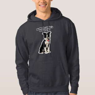 Mein Border Collie klebt an mir Hunde-Liebhaber Hoodie