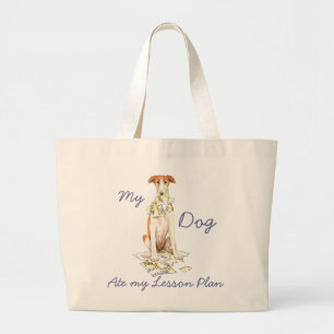 Mein Borzoi Ate my Lessingplan Jumbo Stoffbeutel