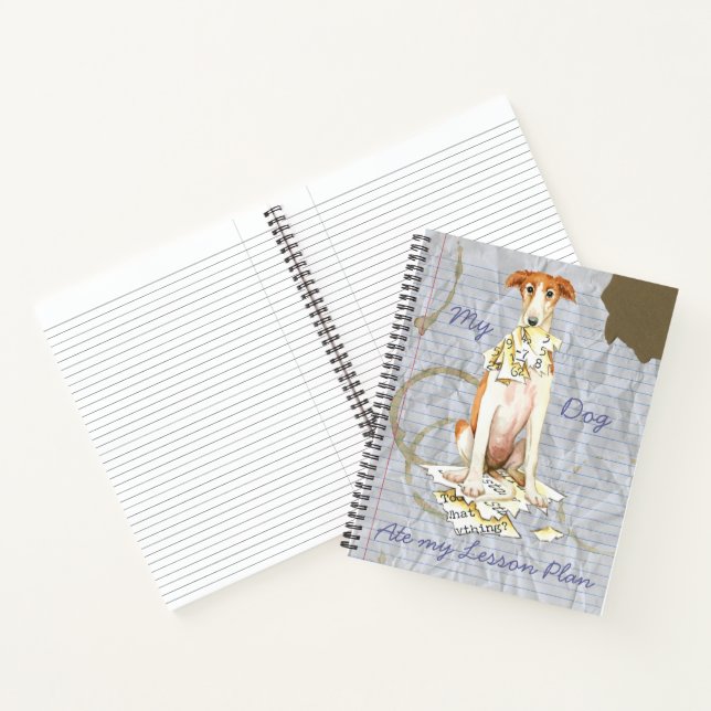 Mein Borzoi Ate My Lessingplan Notizbuch (Innenseite)