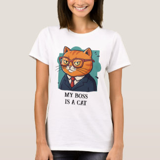 Mein Boss ist eine Katze-Funny-Katze T-Shirt