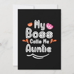 Mein Boss nennt mir ein Geschenk von Mutter Tante Feiertagskarte