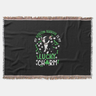 Mein Boston Terrier ist mein glücklicher Freund Pa Decke