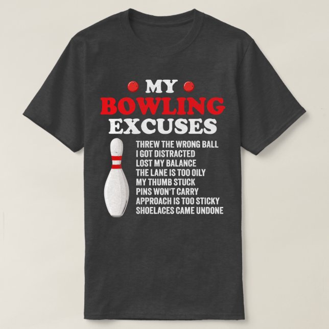 mein Bowling entschuldigt T-Shirt (Design vorne)