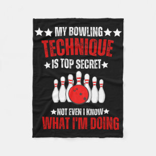Mein Bowling Technik Top Secret Funny Bowling Bowl Fleecedecke
