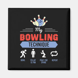 Mein Bowling Technique Bowling Funny Bowler Gesche Magnet