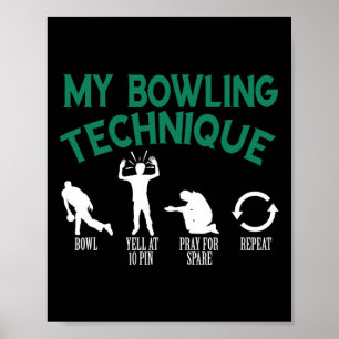 Mein Bowling Technique Bowling Poster