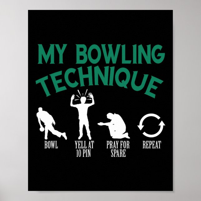 Mein Bowling Technique Bowling Poster (Vorne)