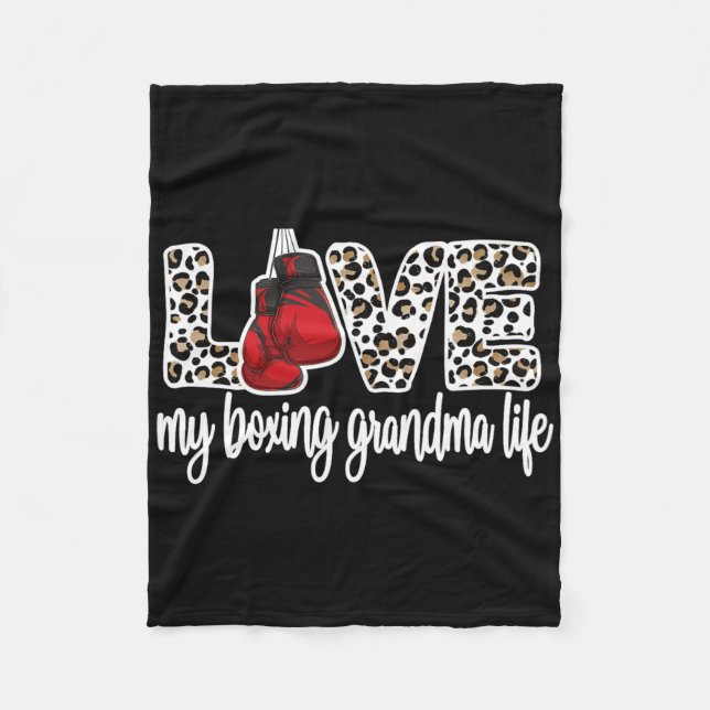 Mein Boxen Oma Life Best Boxen Großmutter Fleecedecke (Vorderseite)