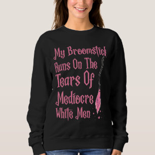 Mein Broomstick reißt auf den Tränen mittelweißen Sweatshirt