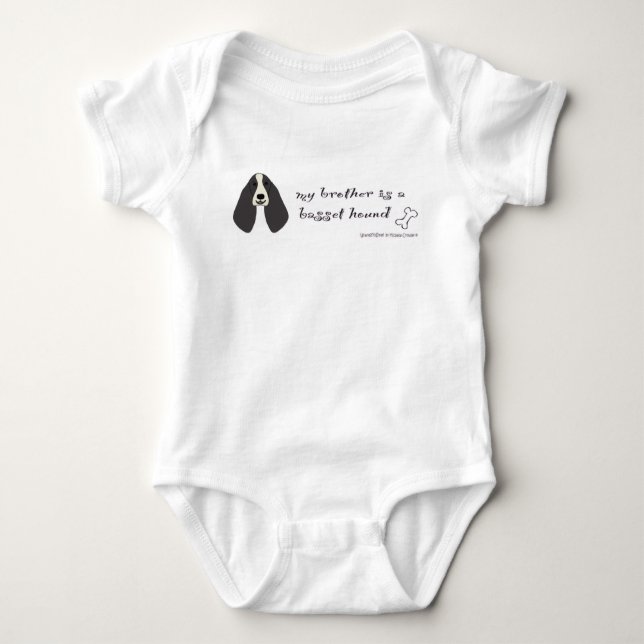 Mein Bruder ist Basset Hound Baby Strampler (Vorderseite)