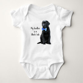 Mein Bruder ist Black Lab - Black Labrador Retriev Baby Strampler