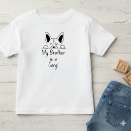 'Mein Bruder ist ein Corgi' Spielende Hunde lieben Kleinkind T-shirt