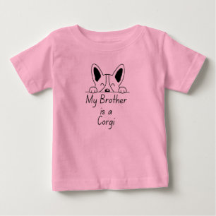 'Mein Bruder ist ein Corgi' Spielreiches, hundever Baby T-shirt