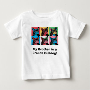 Mein Bruder ist ein französischer Bulldog! Baby T-shirt