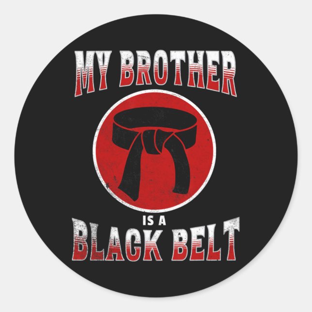 Mein Bruder ist ein Karate der Kampfkünste aus dem Runder Aufkleber (Vorderseite)