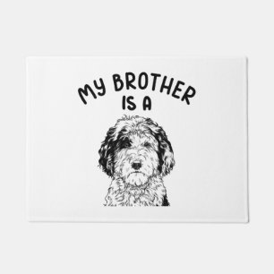 Mein Bruder ist ein Sheepadoodle Funny Doodle Dood Fußmatte