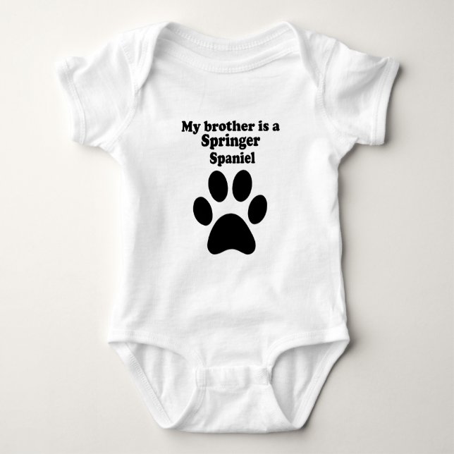 Mein Bruder ist ein Springer Spanier Baby Strampler (Vorderseite)