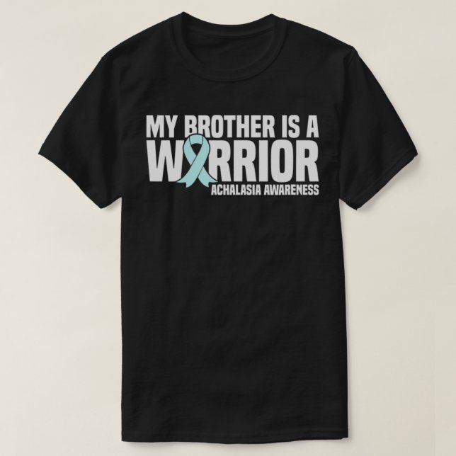 Mein Bruder ist ein Warrior, blass blauer Ribbon A T-Shirt (Design vorne)