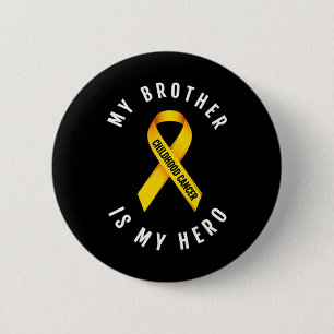 Mein Bruder ist mein Heldenkrebsbewusstsein Button