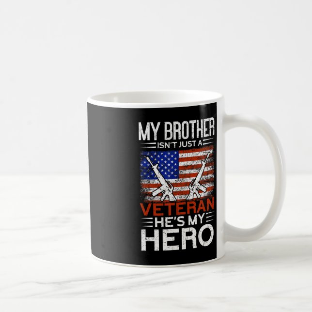 Mein Bruder ist mein herostolzer amerikanischer Ve Kaffeetasse (Rechts)