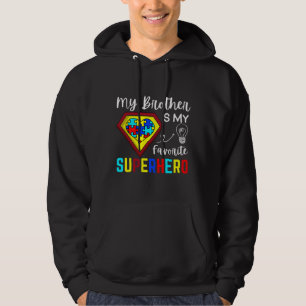 Mein Bruder ist mein Lieblingsheld Autismus Awaren Hoodie