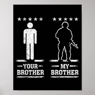 Mein Bruder Militär Stolz USA Patriotisch Poster