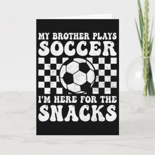 Mein Bruder spielt lustig Fußball Schwester Bruder Karte