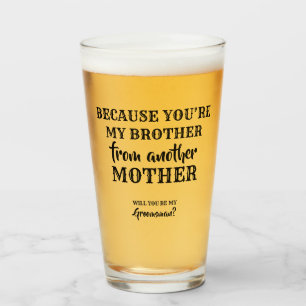 Mein Bruder - süßer Trauzeuge-Antrag Glas
