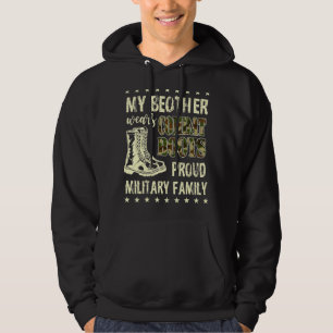 Mein Bruder trägt Kampfstiefel Cool und stolz mili Hoodie