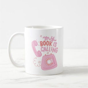 Mein Buch ruft Kaffeetasse