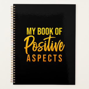 Mein Buch über positive Aspekte schwarz Planer