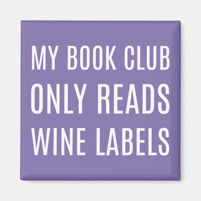 Mein Buchclub liest nur Wine Labels Magnet
