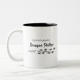 Mein Buchfreund ist ein Drachenschiff Zweifarbige Tasse