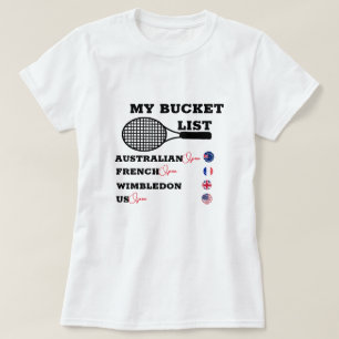Mein Bucket-List-Grand-Slam-Shirt - Benutzerdefini T-Shirt