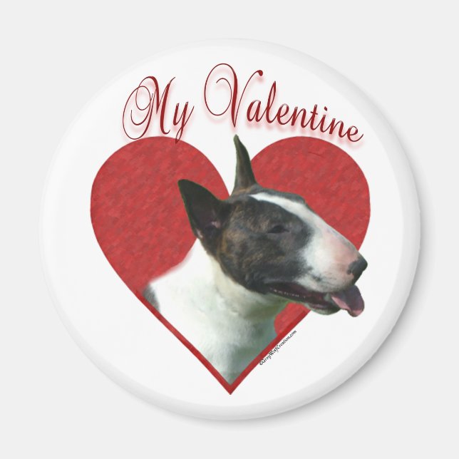 Mein Bull Terrier Valentine Magnet (Vorne)