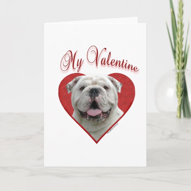 Mein Bulldog Valentine Feiertagskarte (Vorderseite)
