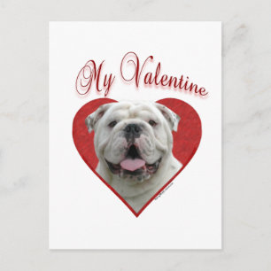 Mein Bulldog Valentine Feiertagspostkarte
