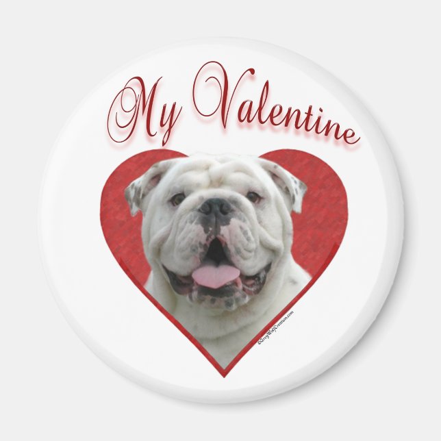Mein Bulldog Valentine Magnet (Vorne)