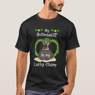 Mein Bullmastiff ist mein Glück Charmp Saint Patri T-Shirt