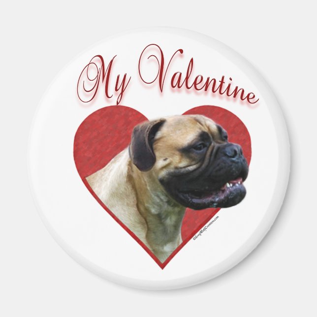 Mein Bullmastiff Valentine Magnet (Vorne)