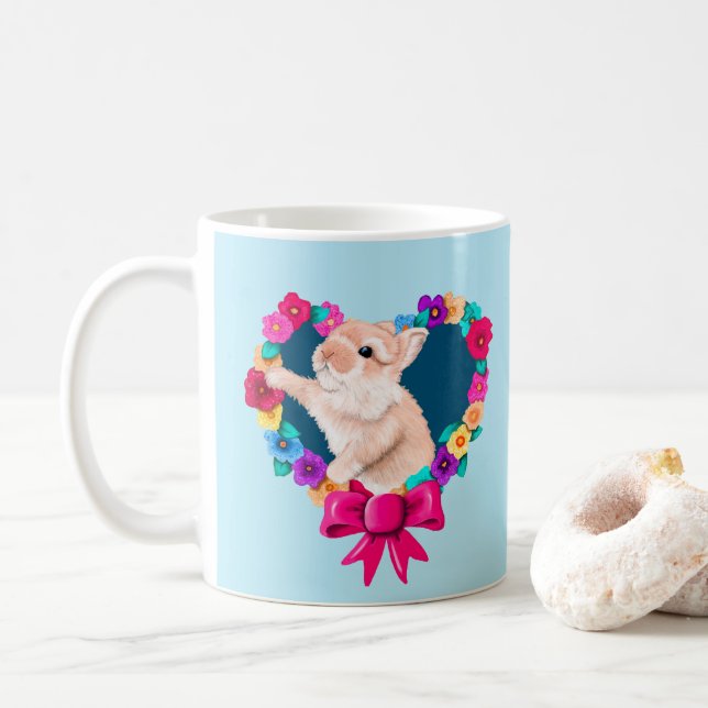 Mein Bunny Valentine Kaffeetasse (Mit Donut)