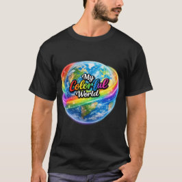 Mein buntes Welt-Regenbogen-Globus-T-Shirt – Leben T-Shirt